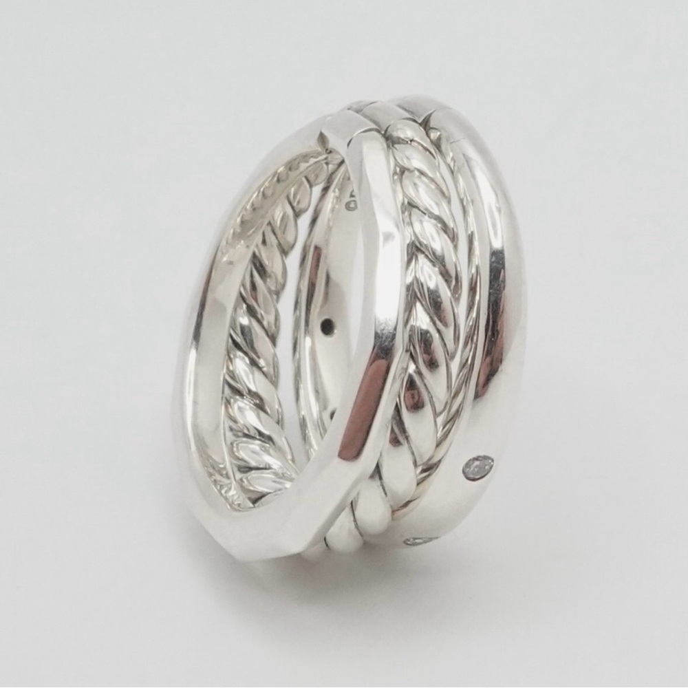 David Yurman stax sterling silver cable ring